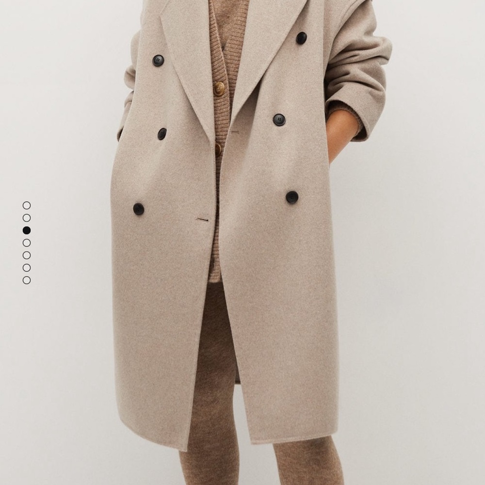 MANGO oversized style handmade wool coat!!!!!